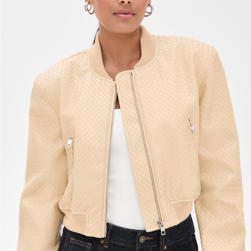 Lioness Allure Bomber jacket in beige size XS.